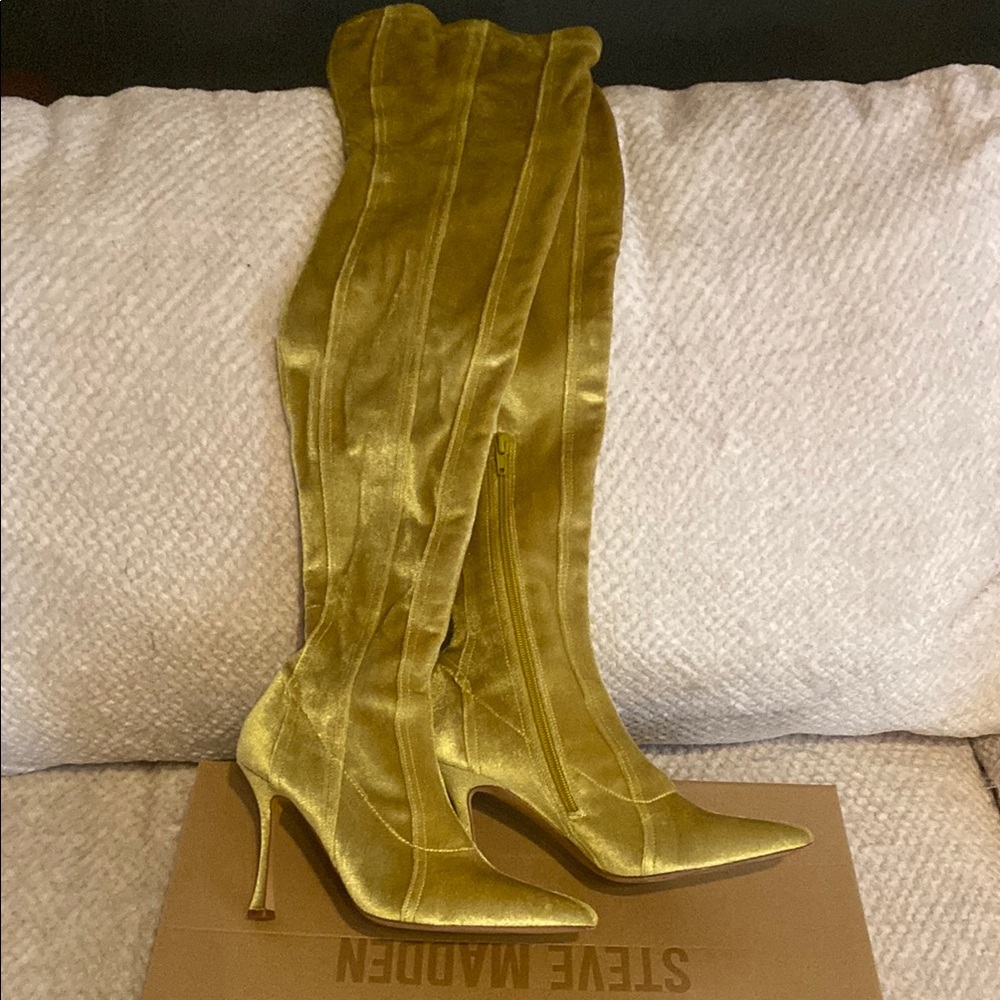 Steve Madden Jazlyn Citron over the knee boots